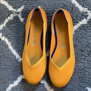 Rothy’s Size 10 Mustard Yellow Round Toe Flats